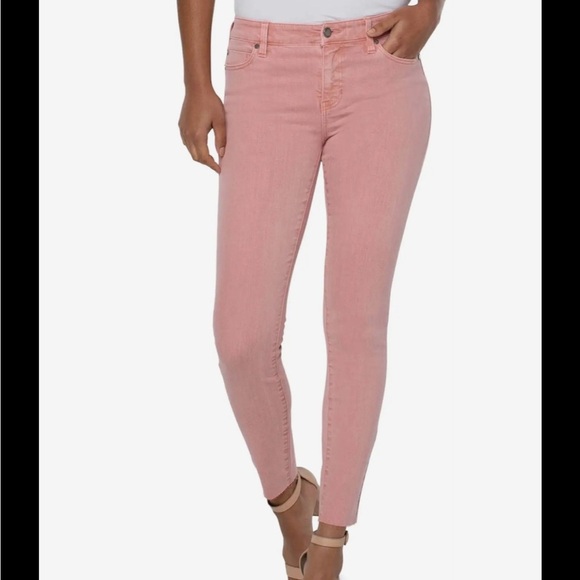 Liverpool High Rise Ankle Skinny Jeans Mauve Blush Pink 18 Plus - Picture 1 of 7